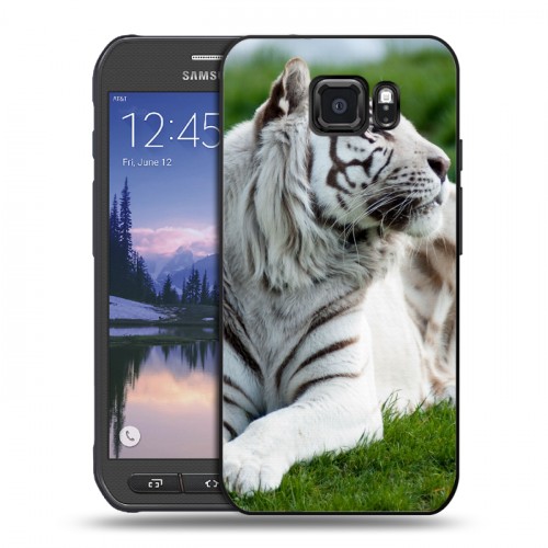 Дизайнерский пластиковый чехол для Samsung Galaxy S6 Active Тигры