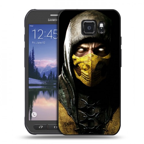 Дизайнерский пластиковый чехол для Samsung Galaxy S6 Active Mortal Combat