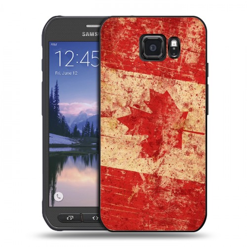 Дизайнерский пластиковый чехол для Samsung Galaxy S6 Active Флаг Канады