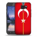 Дизайнерский пластиковый чехол для Samsung Galaxy S6 Active Флаг Турции
