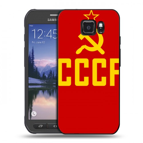 Дизайнерский пластиковый чехол для Samsung Galaxy S6 Active Флаг СССР