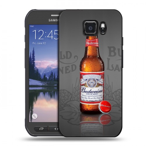 Дизайнерский пластиковый чехол для Samsung Galaxy S6 Active Budweiser