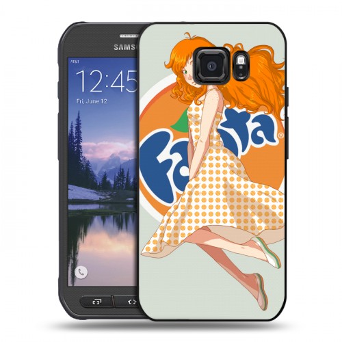 Дизайнерский пластиковый чехол для Samsung Galaxy S6 Active Fanta