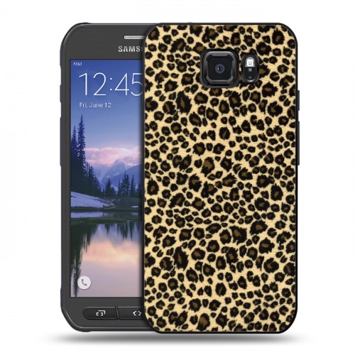 Дизайнерский пластиковый чехол для Samsung Galaxy S6 Active Леопард