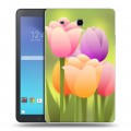 Дизайнерский силиконовый чехол для Samsung Galaxy Tab E 9.6 Романтик цветы