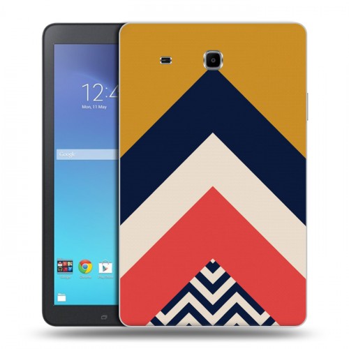 Дизайнерский силиконовый чехол для Samsung Galaxy Tab E 9.6 Блоки шевроны