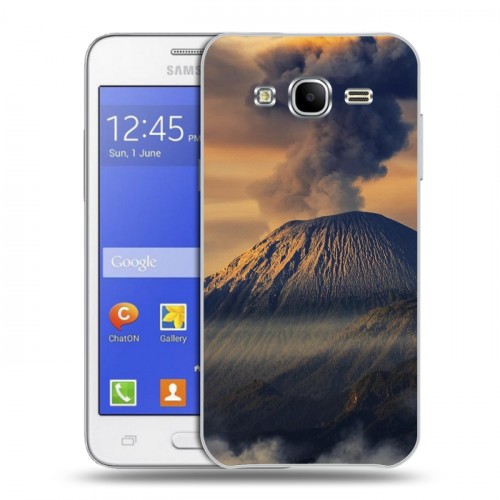Дизайнерский пластиковый чехол для Samsung Galaxy J7 вулкан