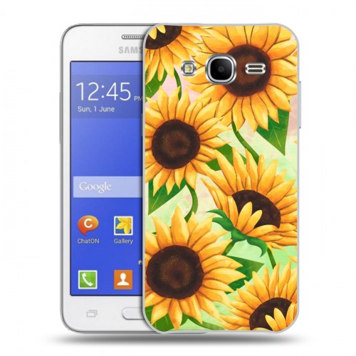 Дизайнерский пластиковый чехол для Samsung Galaxy J7 Романтик цветы