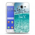 Дизайнерский пластиковый чехол для Samsung Galaxy J7 Пляж