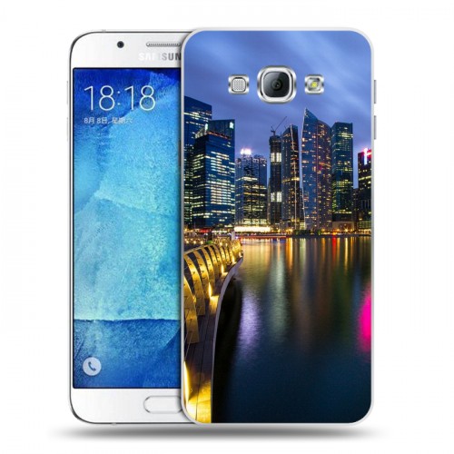 Дизайнерский пластиковый чехол для Samsung Galaxy A8 Сингапур
