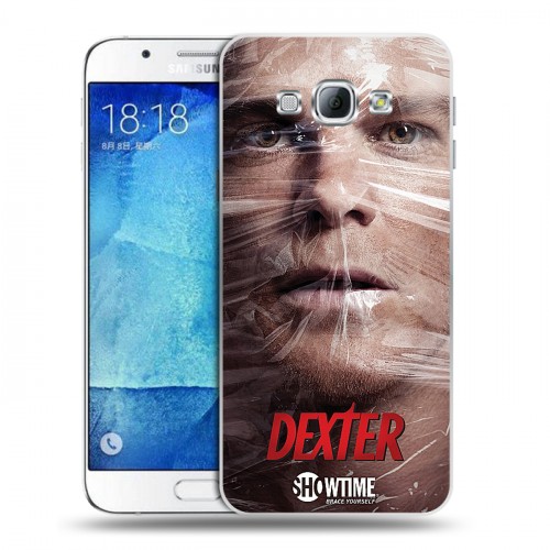 Дизайнерский пластиковый чехол для Samsung Galaxy A8 Декстер