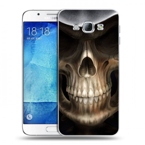 Дизайнерский пластиковый чехол для Samsung Galaxy A8 Арт черепа