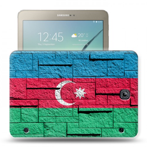Дизайнерский силиконовый чехол для Samsung Galaxy Tab S2 8.0 Флаг Азербайджана