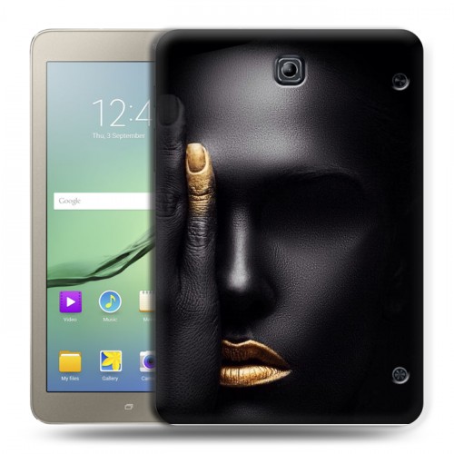 Дизайнерский силиконовый чехол для Samsung Galaxy Tab S2 8.0 Черное золото