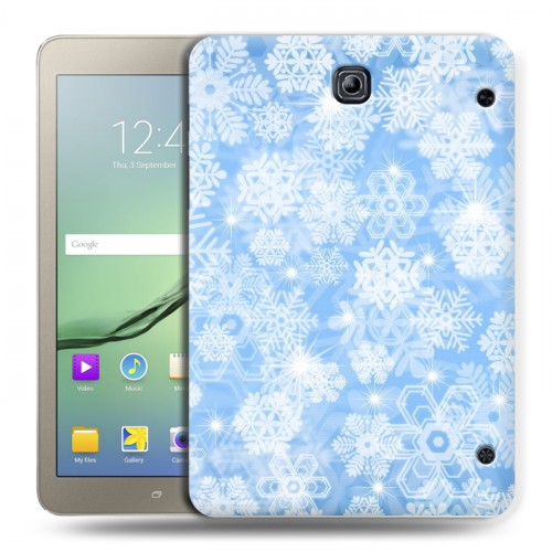 Дизайнерский силиконовый чехол для Samsung Galaxy Tab S2 8.0 Снежинки