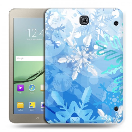 Дизайнерский силиконовый чехол для Samsung Galaxy Tab S2 8.0 Снежинки