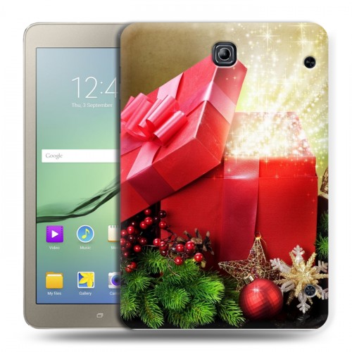 Дизайнерский силиконовый чехол для Samsung Galaxy Tab S2 8.0 Новогодняя хвоя