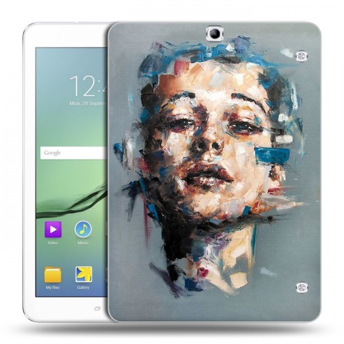 Дизайнерский силиконовый чехол для Samsung Galaxy Tab S2 9.7 Портреты мазками