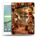 Дизайнерский силиконовый чехол для Samsung Galaxy Tab S2 9.7 Новогодняя елка