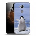 Дизайнерский пластиковый чехол для Huawei G8 Пингвины