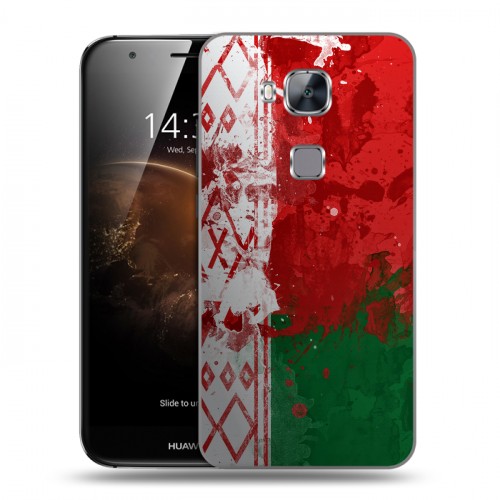 Дизайнерский силиконовый чехол для Huawei G8 Флаг Белоруссии