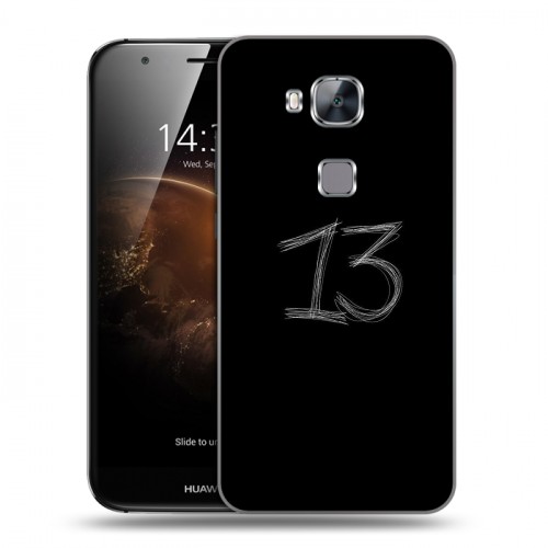 Дизайнерский силиконовый чехол для Huawei G8 Черно и кратко