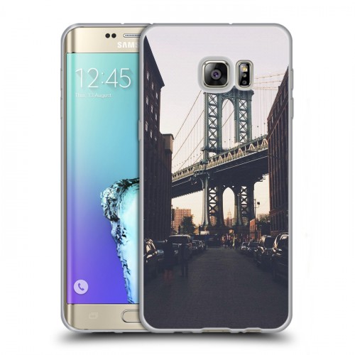 Дизайнерский пластиковый чехол для Samsung Galaxy S6 Edge Plus Нью-Йорк