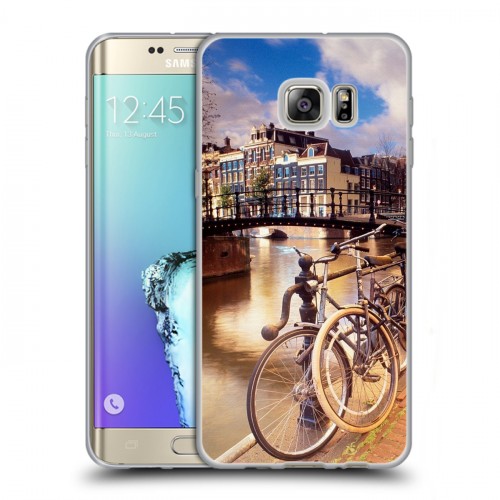 Дизайнерский пластиковый чехол для Samsung Galaxy S6 Edge Plus амстердам