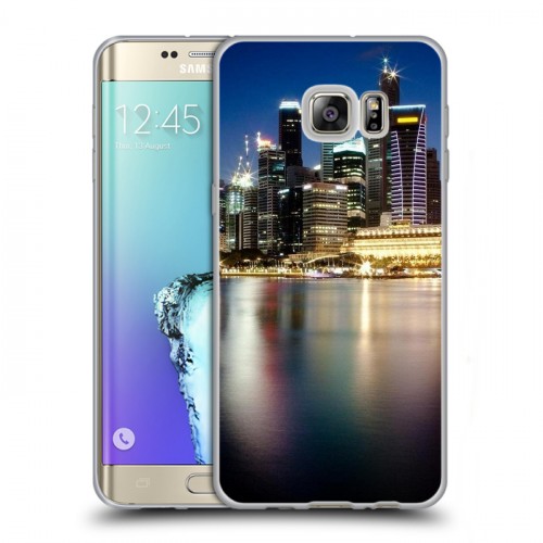 Дизайнерский пластиковый чехол для Samsung Galaxy S6 Edge Plus Сингапур