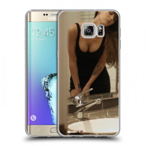 Дизайнерский пластиковый чехол для Samsung Galaxy S6 Edge Plus меган фокс