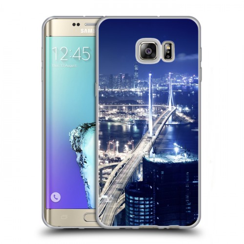 Дизайнерский пластиковый чехол для Samsung Galaxy S6 Edge Plus Гонконг