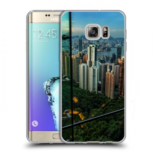 Дизайнерский пластиковый чехол для Samsung Galaxy S6 Edge Plus Гонконг