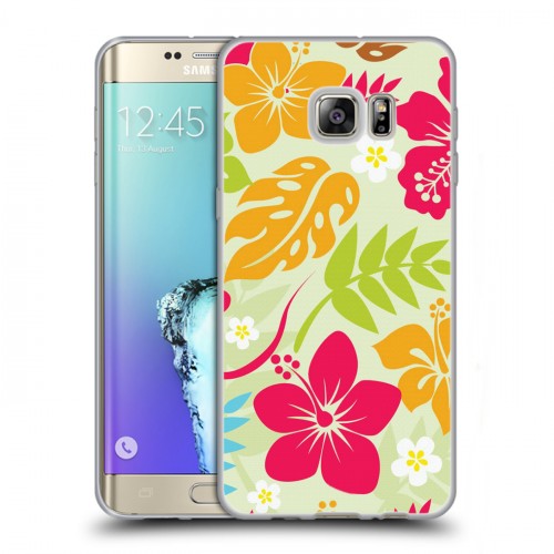 Дизайнерский пластиковый чехол для Samsung Galaxy S6 Edge Plus Гавайские Шаблоны