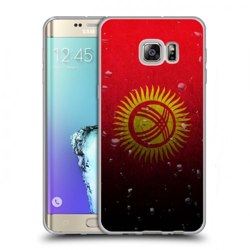 Дизайнерский пластиковый чехол для Samsung Galaxy S6 Edge Plus Флаг Киргизии