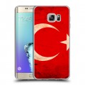 Дизайнерский пластиковый чехол для Samsung Galaxy S6 Edge Plus Флаг Турции