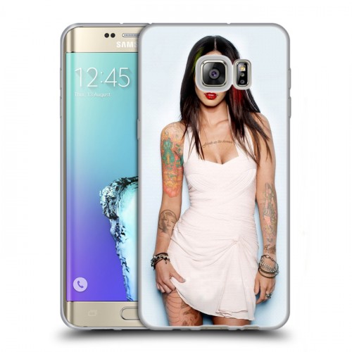 Дизайнерский пластиковый чехол для Samsung Galaxy S6 Edge Plus Меган Фокс