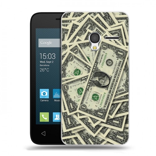Дизайнерский пластиковый чехол для Alcatel One Touch Pixi 3 (4.5) Текстуры денег