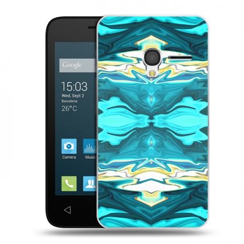 Дизайнерский пластиковый чехол для Alcatel One Touch Pixi 3 (4.0) Цветные агаты