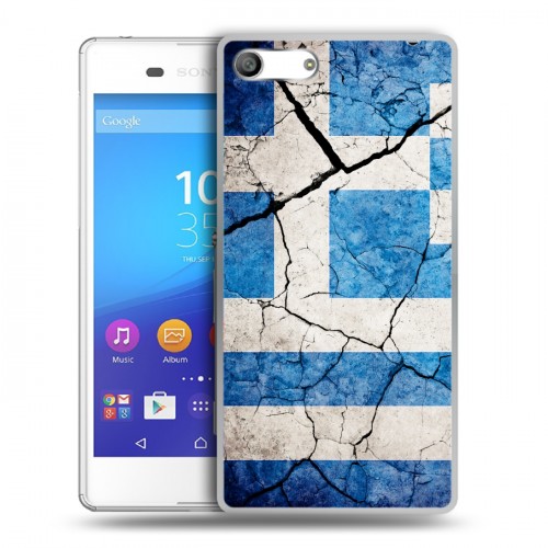 Дизайнерский силиконовый чехол для Sony Xperia M5 Флаг Греции