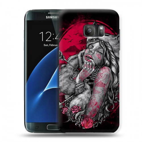 Дизайнерский силиконовый с усиленными углами чехол для Samsung Galaxy S7 Тату эстетика