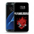 Дизайнерский силиконовый с усиленными углами чехол для Samsung Galaxy S7 Cyberpunk 2077