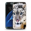 Дизайнерский силиконовый с усиленными углами чехол для Samsung Galaxy S7 Леопард