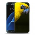 Дизайнерский силиконовый с усиленными углами чехол для Samsung Galaxy S7 Попугаи