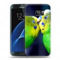 Дизайнерский силиконовый с усиленными углами чехол для Samsung Galaxy S7 Попугаи