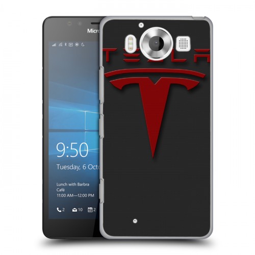 Дизайнерский пластиковый чехол для Microsoft Lumia 950 Tesla