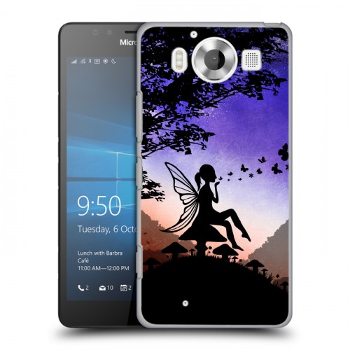 Дизайнерский пластиковый чехол для Microsoft Lumia 950 Фантастические силуэты
