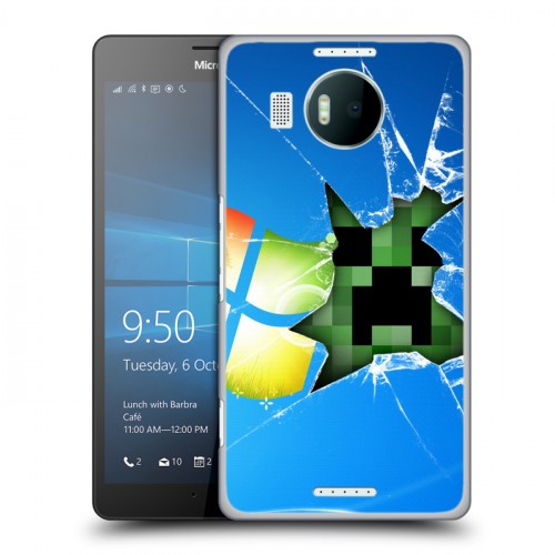Дизайнерский пластиковый чехол для Microsoft Lumia 950 XL Minecraft