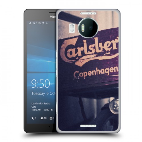 Дизайнерский пластиковый чехол для Microsoft Lumia 950 XL Carlsberg