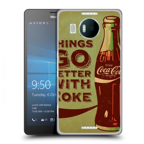 Дизайнерский пластиковый чехол для Microsoft Lumia 950 XL Coca-cola