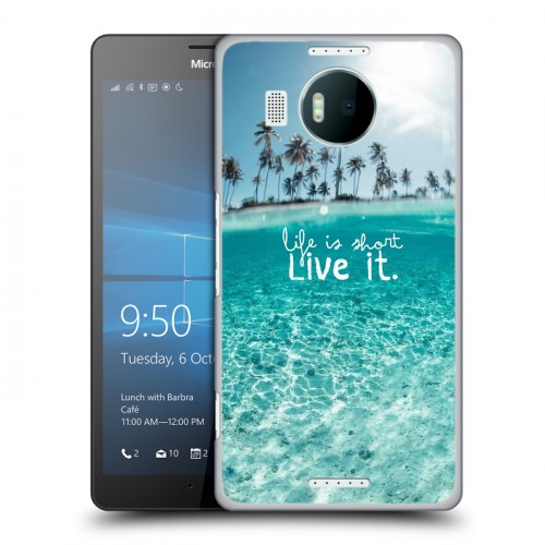 Дизайнерский пластиковый чехол для Microsoft Lumia 950 XL Пляж